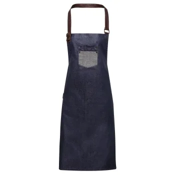 Division Waxed Look Denim With Faux Leather ather