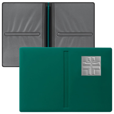 Portadocumenti personalizzabile a 2 ante in tessuto resistente