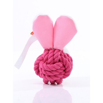 Dog toy knotted animal rabbit