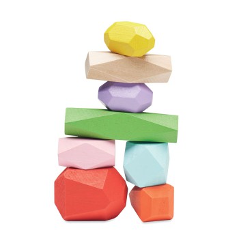 Giochi bambini personalizzati con logo - DOLMEN - Set 8 rocce impilabili