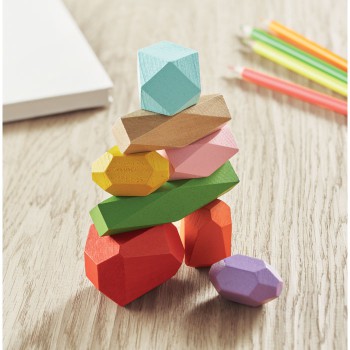 Giochi bambini personalizzati con logo - DOLMEN - Set 8 rocce impilabili