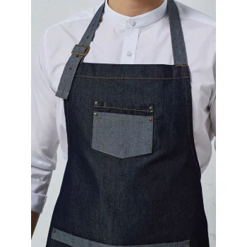 Domain Contrast Denim Bib Apron