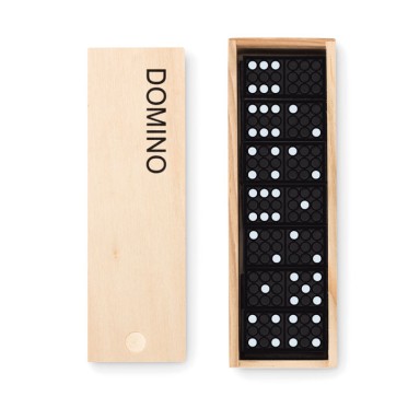 Domino classico personalizzabile 28 pezzi legno con scatola elegante
