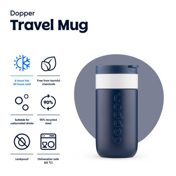 Borraccia in acciaio personalizzata - Dopper, tazza da viaggio 300 ml