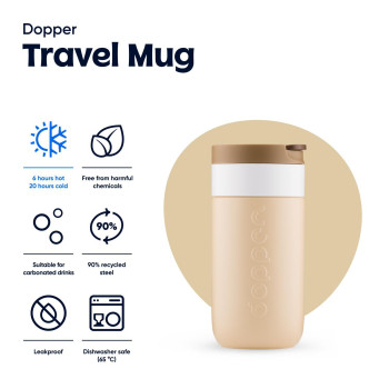 Borraccia in acciaio personalizzata - Dopper, tazza da viaggio 300 ml