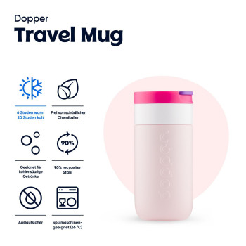 Borraccia in acciaio personalizzata - Dopper, tazza da viaggio 300 ml