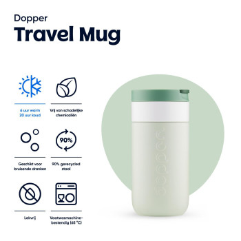 Borraccia in acciaio personalizzata - Dopper, tazza da viaggio 300 ml