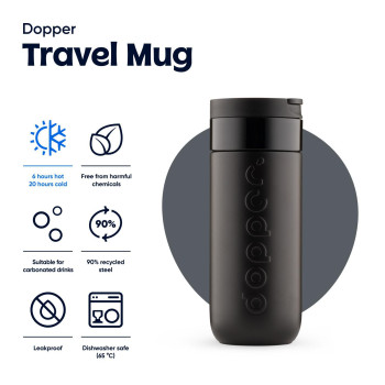 Borraccia personalizzata con logo - Dopper, tazza da viaggio 400 ml