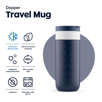Borraccia personalizzata con logo - Dopper, tazza da viaggio 400 ml