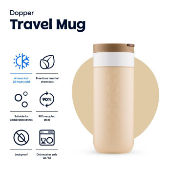 Borraccia personalizzata con logo - Dopper, tazza da viaggio 400 ml