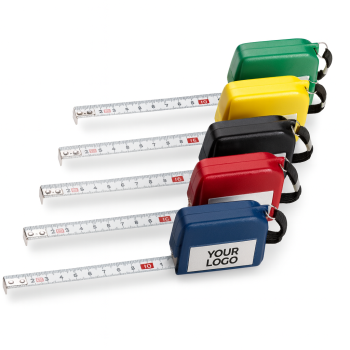 Metro flessometro personalizzato con logo - Doppio metro a nastro con doppia scala metrico/imperiale personalizzabile