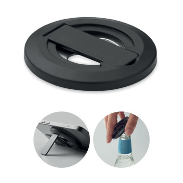 Porta telefono magnetico con apribottiglie e anello metallico