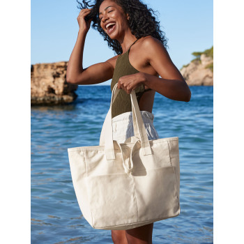 Shopper personalizzate con logo - Double Handle Cargo Pocket Tote