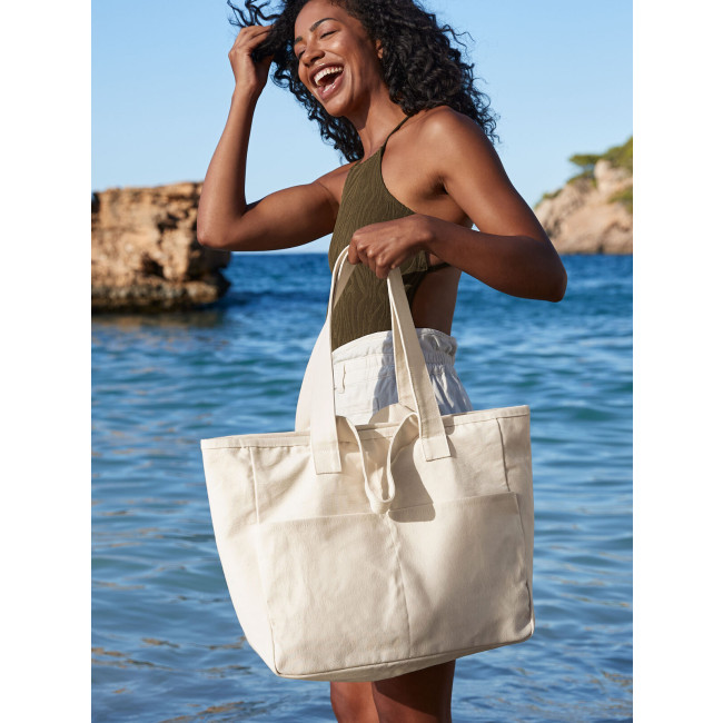 Shopper personalizzate con logo - Double Handle Cargo Pocket Tote
