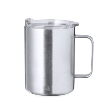 Tazza termica personalizzabile in acciaio inox riciclato 370 ml