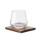 Set bicchieri da whisky con sottobicchieri in acacia 200 ml