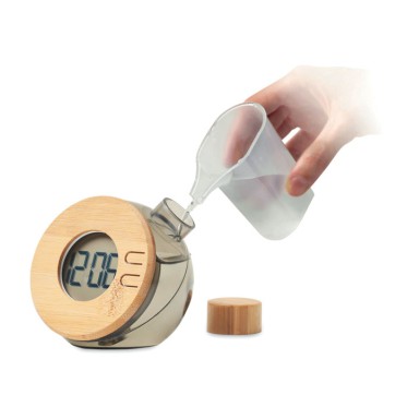 Gadget per ufficio personalizzato regalo per ufficio - DROPPY LUX - Orologio alimentato ad acqua