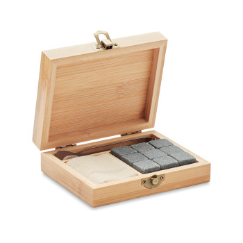 Prodotti cocktail personalizzati con logo - DUNDALK - Set whisky in bamboo