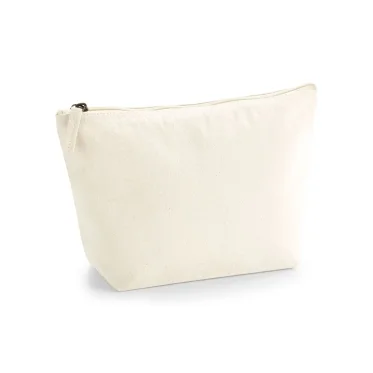 Pochette in cotone naturale con zip