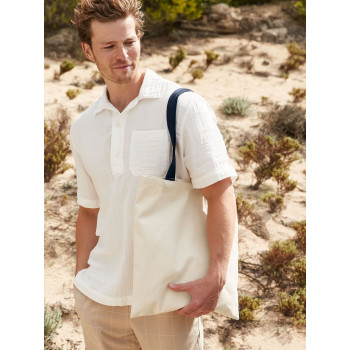 Shopper personalizzate con logo - EarthAware™ Organic Bag for Life - Contrast Handles
