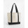 Shopper in cotone organico con tasche esterne e manici lunghi
