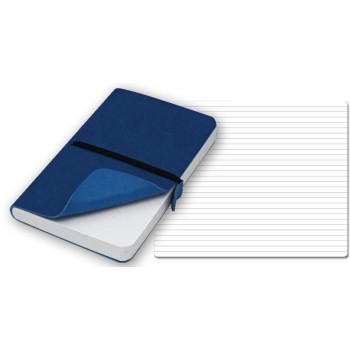 ELASTIC blocco 224 pg. con rigaggio ed elastico, in vivella bicolore. Astuccio di confezione.