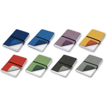 ELASTIC blocco 224 pg. con rigaggio ed elastico, in vivella bicolore. Astuccio di confezione.