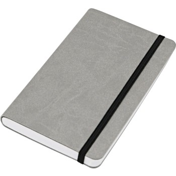 Taccuino quaderno personalizzato con logo - ELASTIC blocco 224 pg. quadrettato con  elastico, in vivella bicolore. Astuccio di confezione.