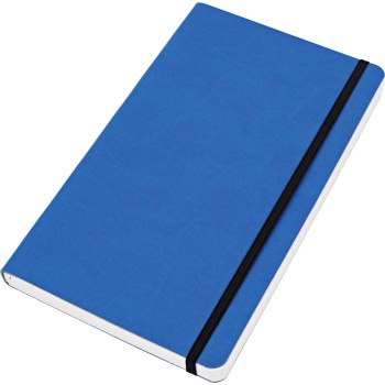 Taccuino quaderno personalizzato con logo - ELASTIC blocco 224 pg. quadrettato, in vivella bicolore, con elastico. Astuccio di confezione.