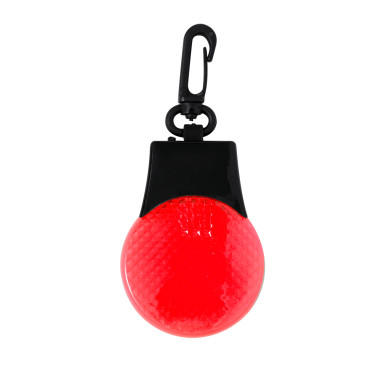 Luce di sicurezza personalizzabile con moschettone e tre LED