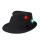 Cappello in poliestere con luci LED multicolori e pulsante