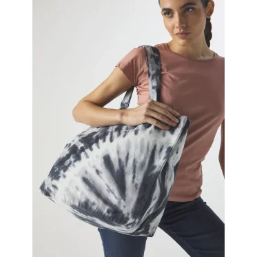 Shopper personalizzabile Rock and Roll in 100% cotone organico con manico lungo