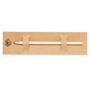 Matita personalizzabile con semi integrati in legno naturale morbido