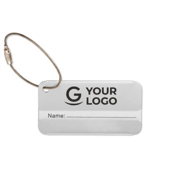 Etichette bagaglio personalizzate con logo - Etichetta bagaglio magnetica personalizzabile alluminio opaco robusto