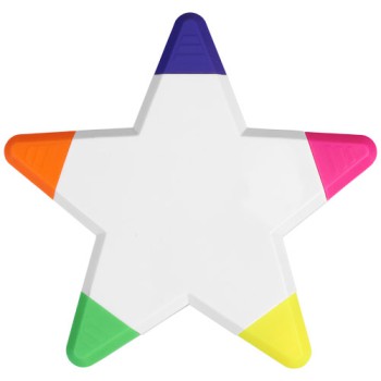 Evidenziatori pennarelli personalizzati con logo - Evidenziatore a forma di stella Solvig