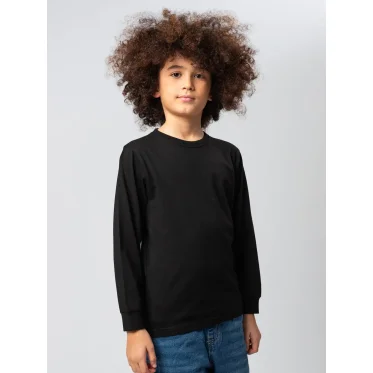 Maglietta a manica lunga personalizzabile Black Spider cotone 100% single jersey