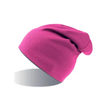 Beanie reversibile in poliestere, cotone ed elastane a doppio strato