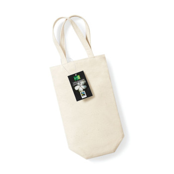Shopper in cotone personalizzata con logo - Fairtrade Cotton Bottle Bag