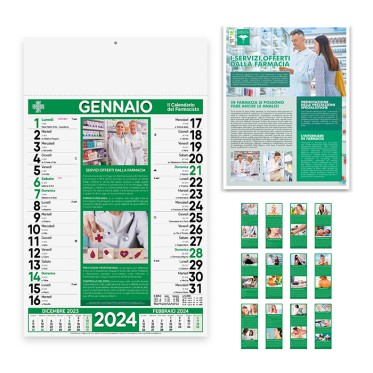 Calendari illustrati personalizzati con logo - FARMACIA