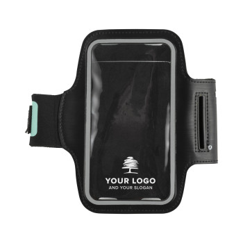 Gadget per smartphone personalizzato con logo - Fascia porta-telefono Danny | Plastica e velcro
