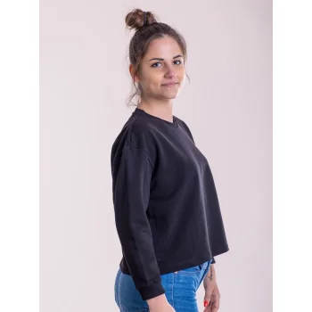 Felpa crop manica 3/4