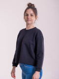 Felpa crop manica 3/4