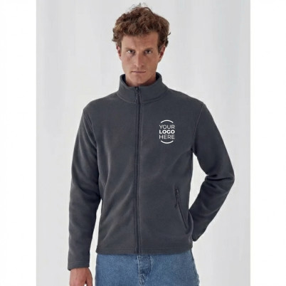 Felpa personalizzabile B&C Collection zip toni su toni micro-fleece