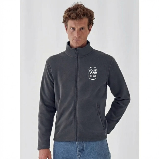 Felpa personalizzabile B&C Collection zip toni su toni micro-fleece
