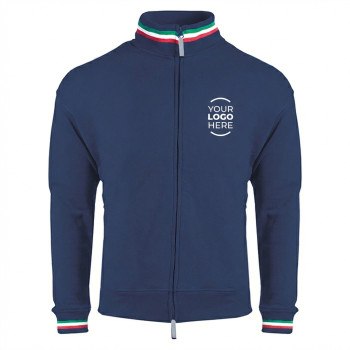 Felpa personalizzabile con collo a lupetto zip nascosta e doppio cursore