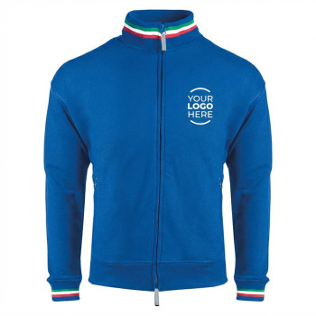 Felpa personalizzabile con collo a lupetto zip nascosta e doppio cursore