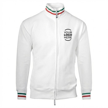 Felpa personalizzabile con collo a lupetto zip nascosta e doppio cursore