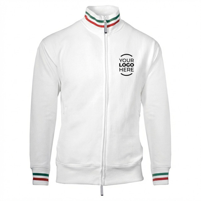 Felpa personalizzabile con collo a lupetto zip nascosta e doppio cursore