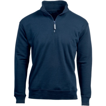 Felpa personalizzabile con zip e tasca frontale in polycotton resistente