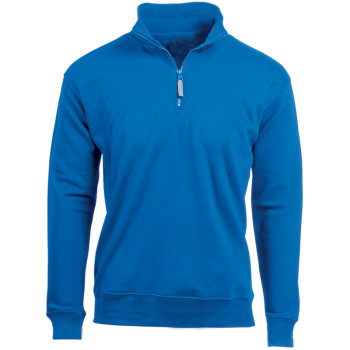 Felpa personalizzabile con zip e tasca frontale in polycotton resistente